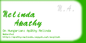 melinda apathy business card